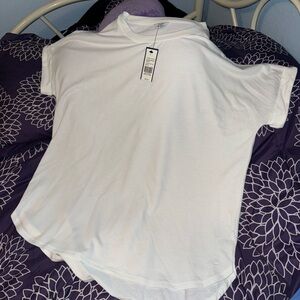 NWT Crown & Ivy White Round Hem Tee